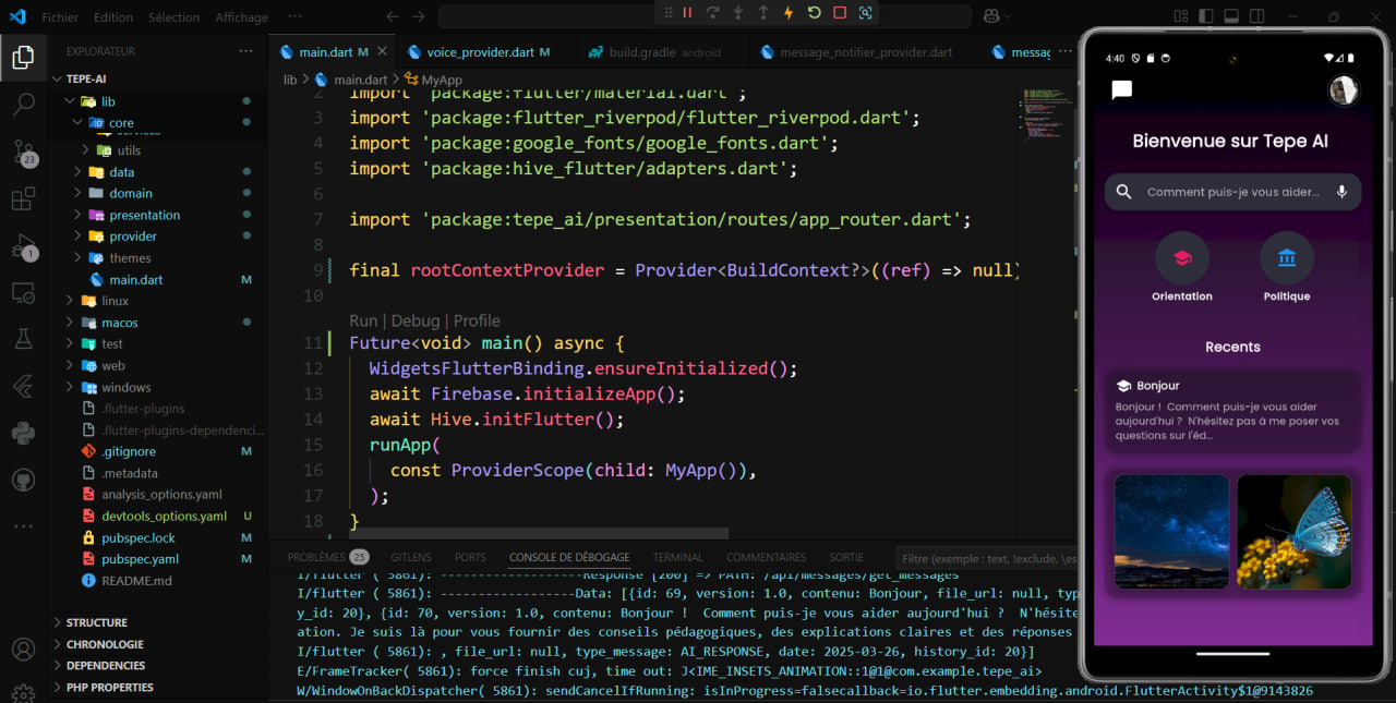 Tepe AI : App Mobile Flutter